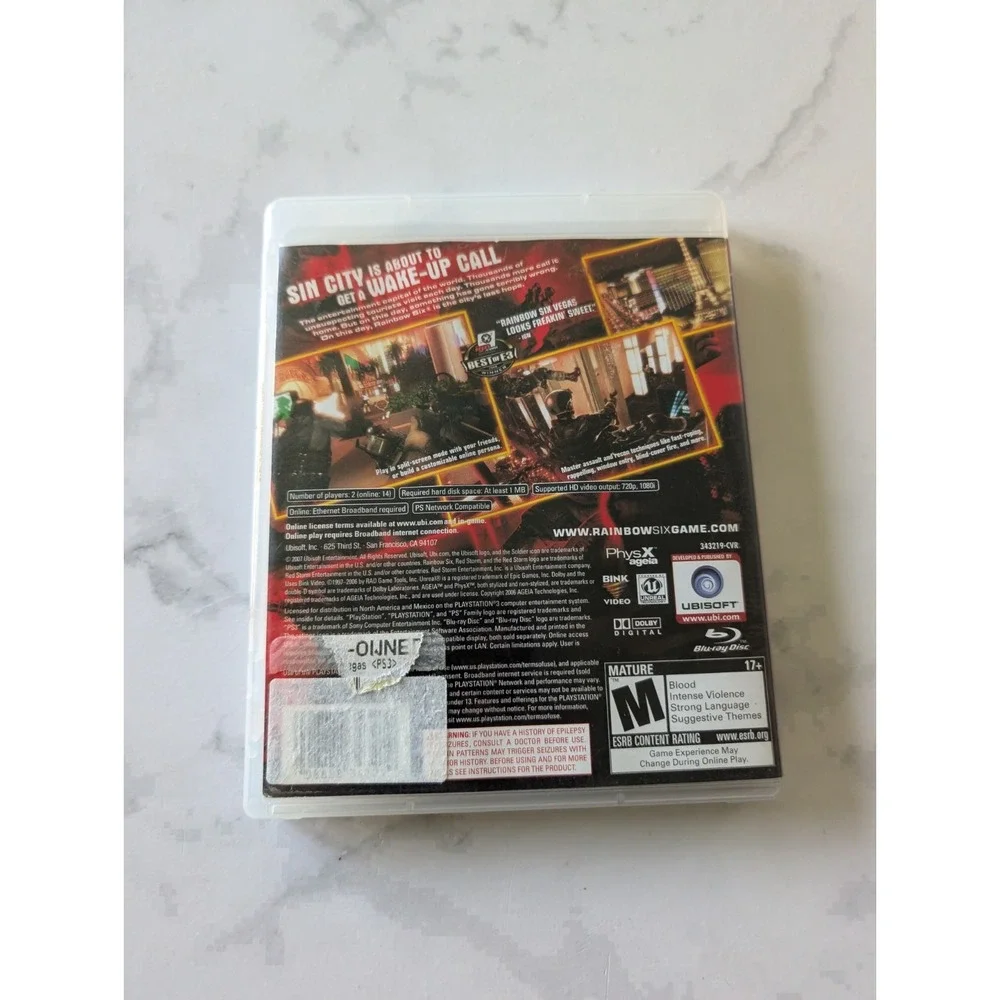 Rainbow Six Vegas Sony PlayStation 3 PS3 Complete CIB Tested Working